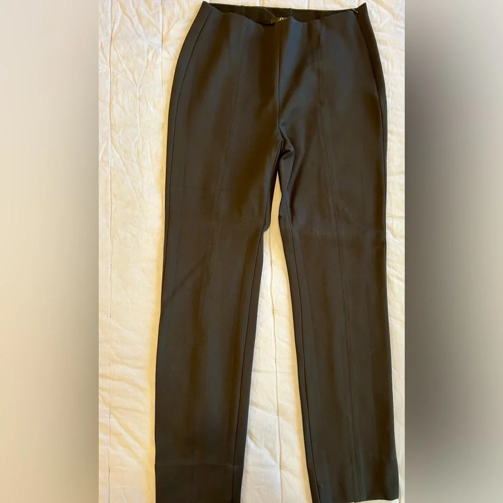 Quince SZ 8 Navy Ponte ultra stretch Pintuck Ankle Pants -NWOT - Never Worn! - Picture 8 of 13